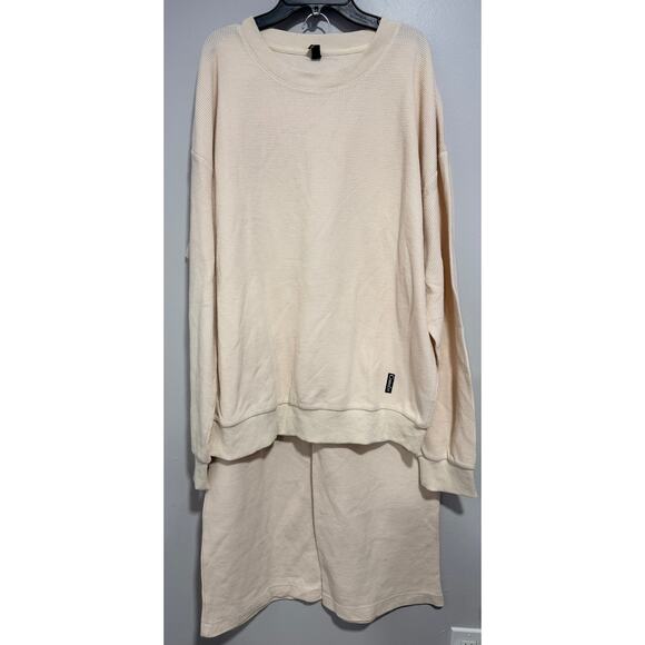 New Comfrt Waffle Lounge Set Ivory XL Unisex - Picture 5 of 10